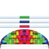 Obstacle de CSO complet demi lune Cubes arc en ciel