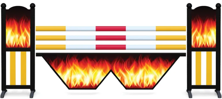 Obstacle de CSO complet Feu et W