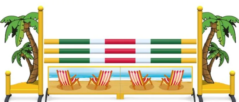 Obstacle de CSO complet Palmier